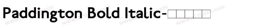 Paddington Bold Italic字体转换